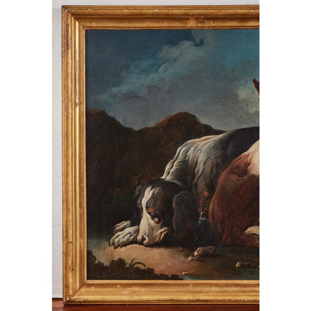 18th Century Canine Painting, circa 1740 For Sale In Los Angeles - Image 6 of 8