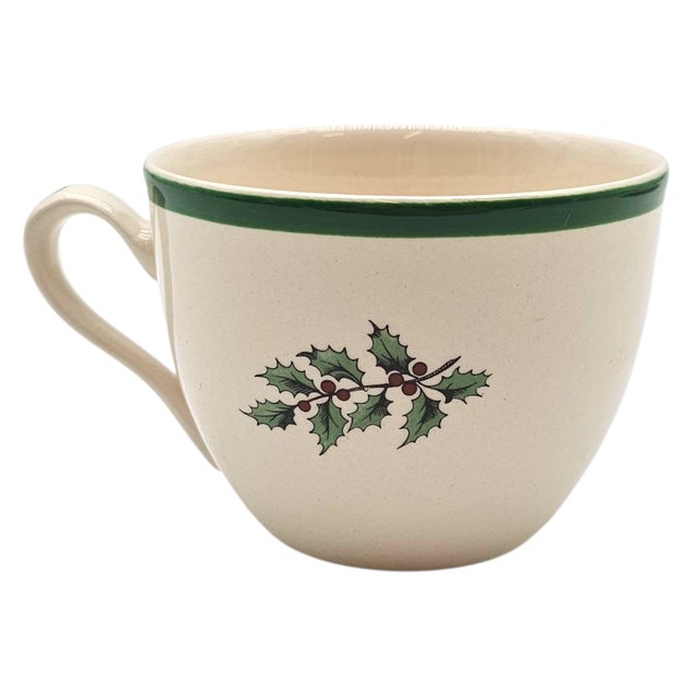 Green Spode “Christmas Tree” 5-Piece Porcelain Place Setting – English Holiday Dinnerware For Sale - Image 8 of 14