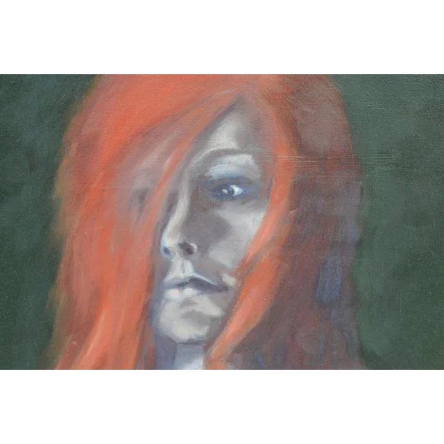 Contemporary Nude Red Haired Female Painting on Wood For Sale - Image 3 of 4