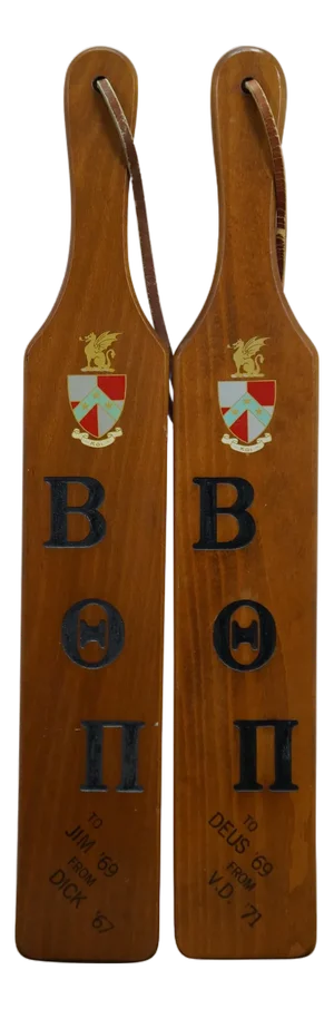 1960s Miami University Bθπ Beta Theta Pi Greek Fraternity Hazing Paddles 22"