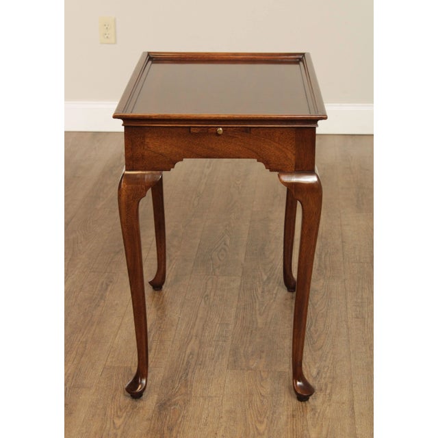 1980s Kindel Queen Anne Style Mahogany Tea Table For Sale - Image 9 of 13