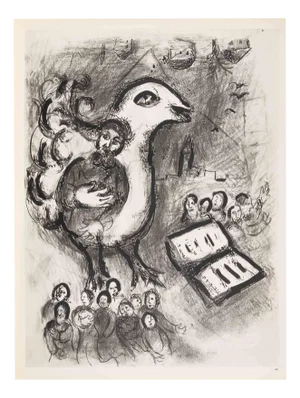 Marc Chagall, The Language of the Prophet, Photogravure, 1960