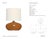 Thomas O'Brien by Visual Comfort Signature Olinda 24" Low Table Lamp in Crackled Sienna with Linen Shade Designer: Thomas...