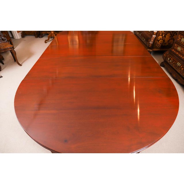 Antique 19th Century Oval Extending Dining Table and Regency Dining Chairs, Set of 9 For Sale - Image 10 of 15