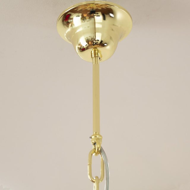 Italian Pink and Clear Glass Suspension Lamp, 1990s For Sale - Image 11 of 12