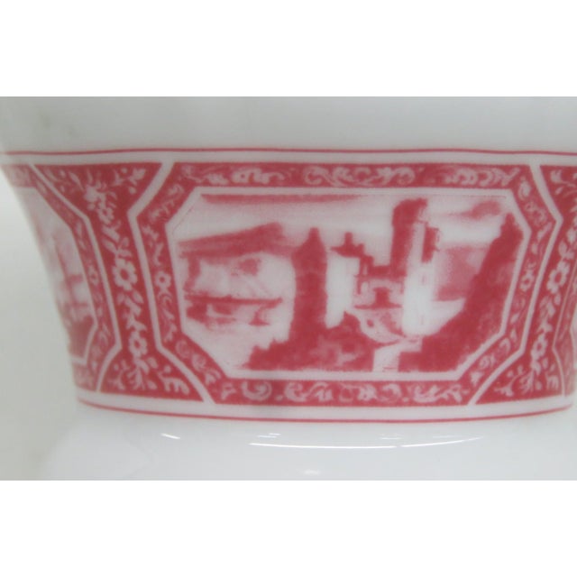 Late 20th Century Heinrich Germany Rüdesheimer Kaffee Porcelain Goblet Vase Mug Castle Motif For Sale In Miami - Image 6 of 12