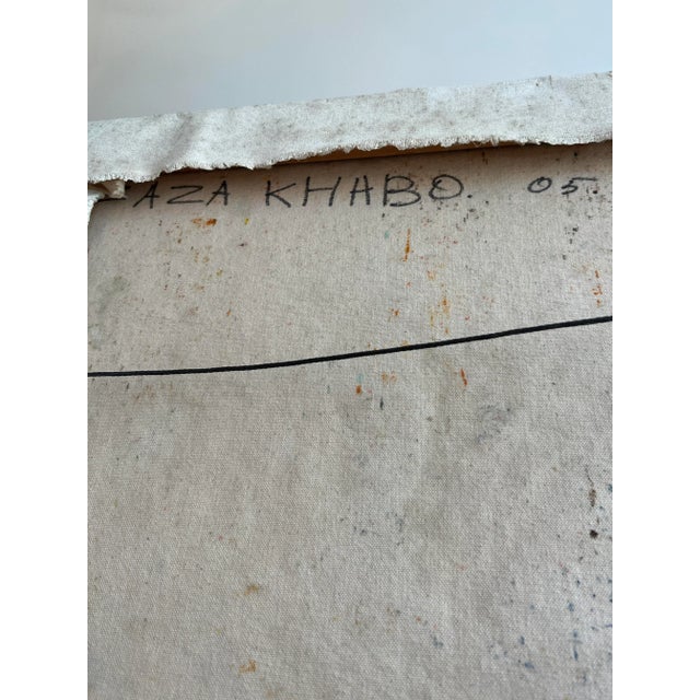 Paint Girl With Blue Balloon 2005 Large Statement Piece Oil Painting by Zaza Khabuliani, Original, Signed For Sale - Image 7 of 12