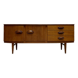 Rare Mid Century Modern Danish Teak Credenza / Media Stand, C. 1960's For Sale