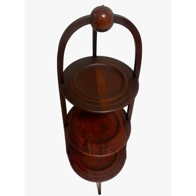 19th C. English Mahogany Dessert Stand or Etagère For Sale - Image 9 of 11