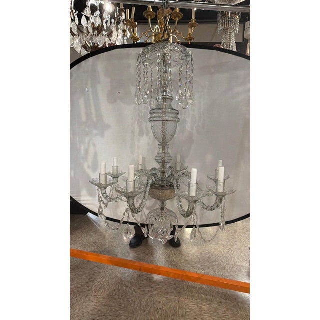 Mid 19th Century 19th Century French Cut Crystal Chandelier 8 Lights For Sale - Image 5 of 7