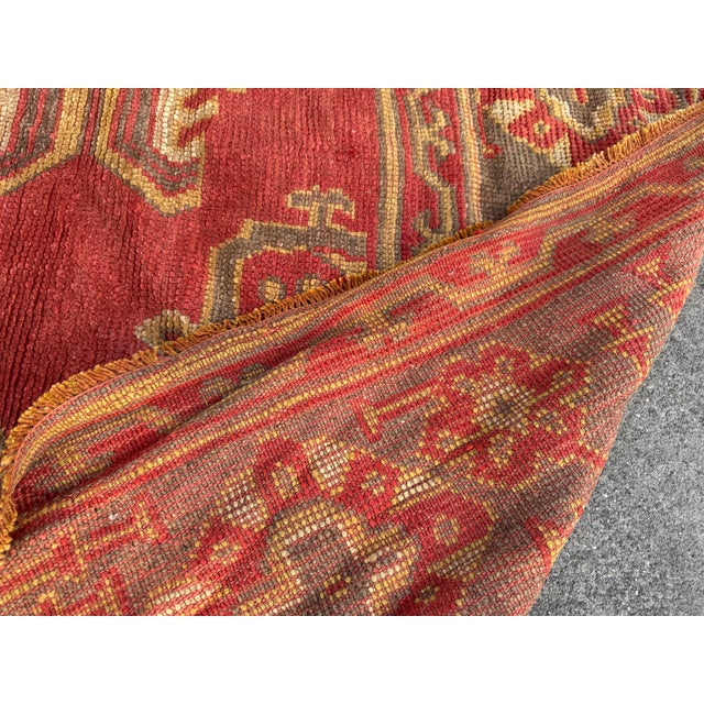 Textile 9ft 2in X 14ft 2in Turkish Oushak Antique Area Rug For Sale - Image 7 of 11