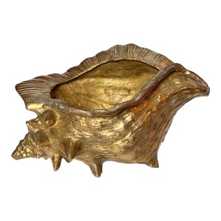 Large Brass Shell Planter For Sale