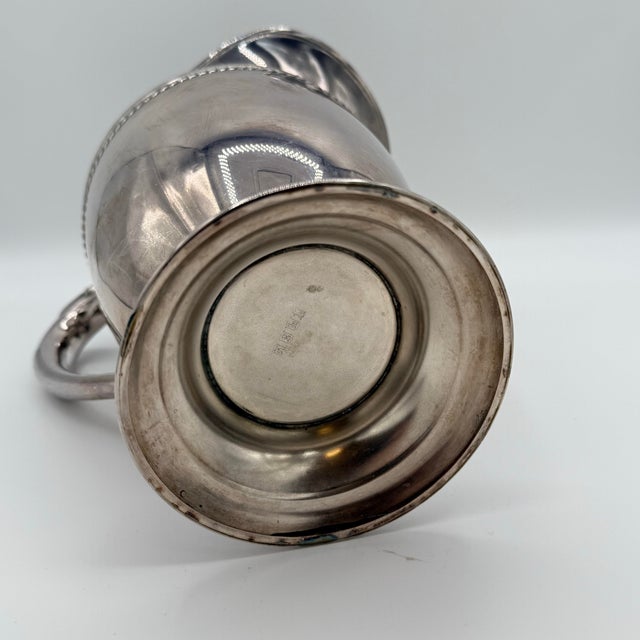 Silver English Georgian Revival Style Silverplate Water Pitcher, Early 20th Century For Sale - Image 8 of 9