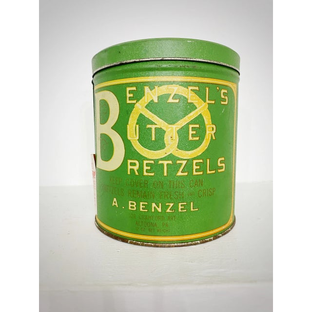 Benzel’s Butter Bretzels Snack Vintage Advertising Tin For Sale In Atlanta - Image 6 of 6