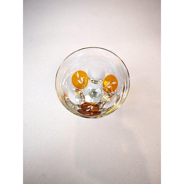 Golden Honey Amber Wine Glasses, Set of 6 For Sale - Image 6 of 9