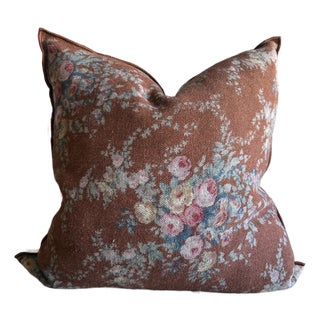 French Linen Accent Cover– Pompadour Argile For Sale