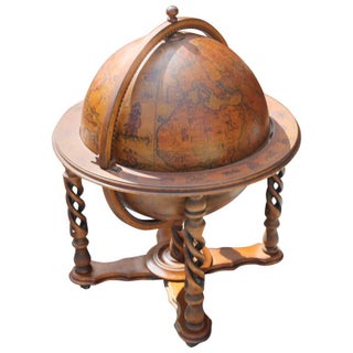 French Mid-Century World Globe Bar For Sale
