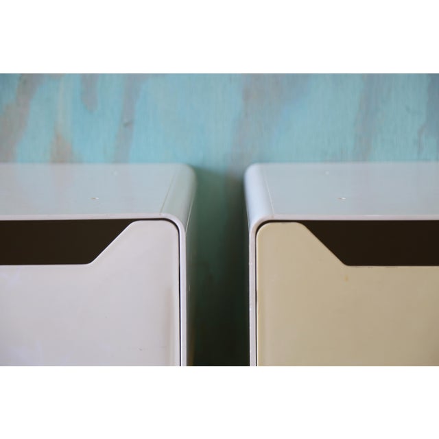 Pair of Italian Space Age Modular Nightstands / End Tables 1970s For Sale - Image 10 of 10