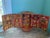 Antique Indian Hand-Painted Red Lacquer Wedding Box For Sale - Image 4 of 13