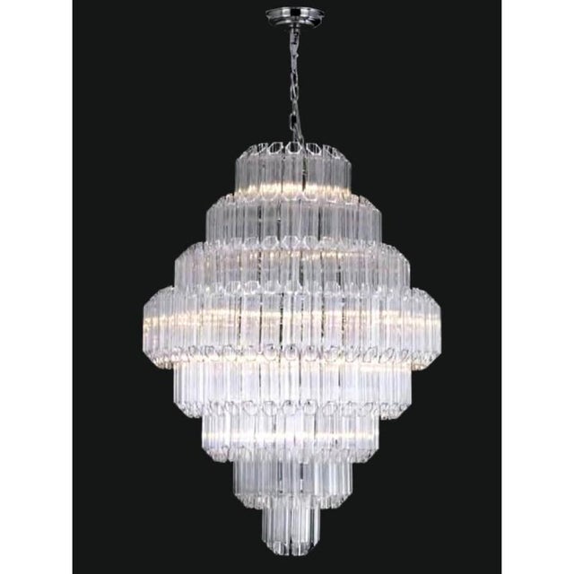 Contemporary Collection Iceberg Chandelier in Metal and Glass by Jago For Sale - Image 3 of 7