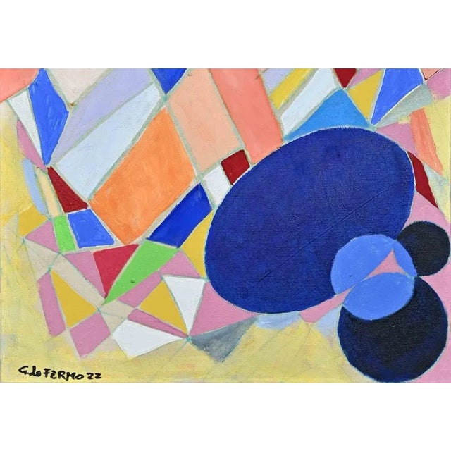 Colored facets is an original artwork realized by Giorgio Lo Fermo (b. 1947) in 2022. Original Oil Painting on Canvas....