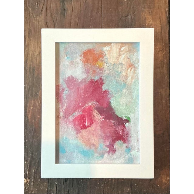 Vintage Abstract Expressionist Painting on Board For Sale - Image 11 of 12