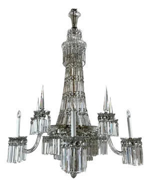 Mid 19th Century Crystal Chandelier by F&C Osler of Tent and Waterfall Design