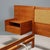 Vintage Bed with Bedside Table in Teak Veneer and Fabric, 1960s For Sale - Image 3 of 9
