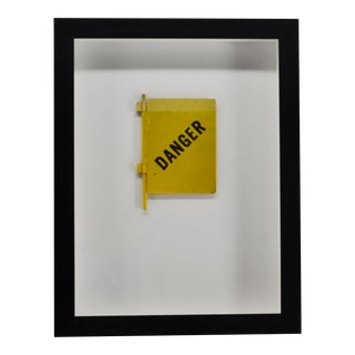 Vintage 1940's Metal Danger Flag For Sale