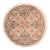Shabby Chic 1990's Medallion Tulip Pak-Persian Gold/Pink Wool Round Rug- 8'2'' X 8'3'' For Sale