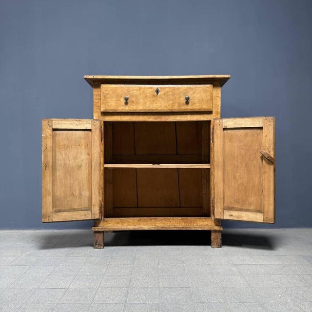 French Cloudy Ochre Yellow Farmhouse Cupboard For Sale - Image 11 of 18