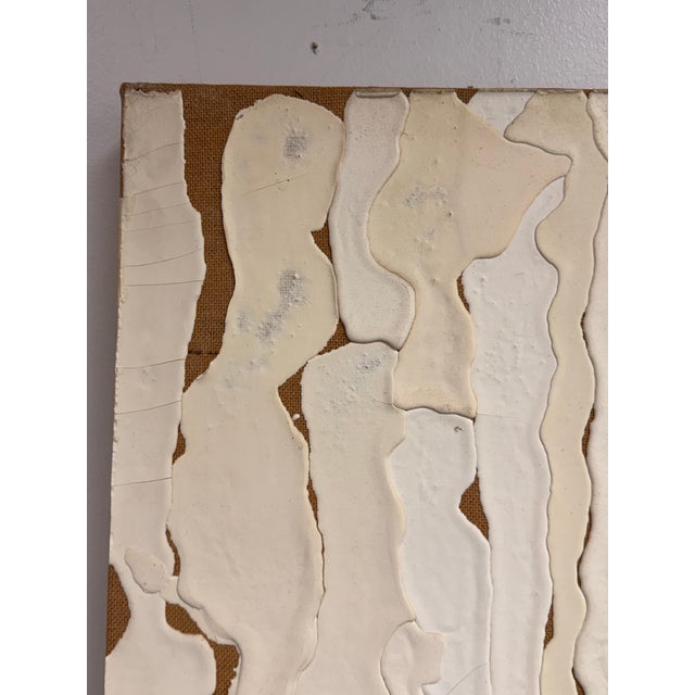 Circa 1998 Rex Ray Encaustic on Jute Painting For Sale - Image 12 of 12