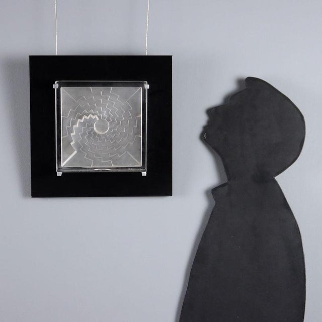 Glass sculpture titled 'Foro Geometrico', by Marcello Morandini for Rosenthal. Ed. 314/500. The work is presented in its...