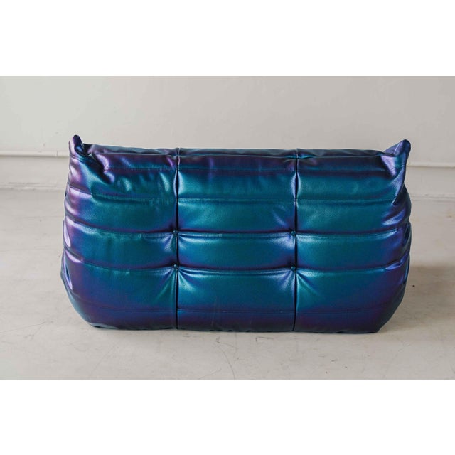 Togo 2-Seater Sofa in Ultraviolet Leather by Michel Ducaroy for Ligne Roset For Sale - Image 5 of 18