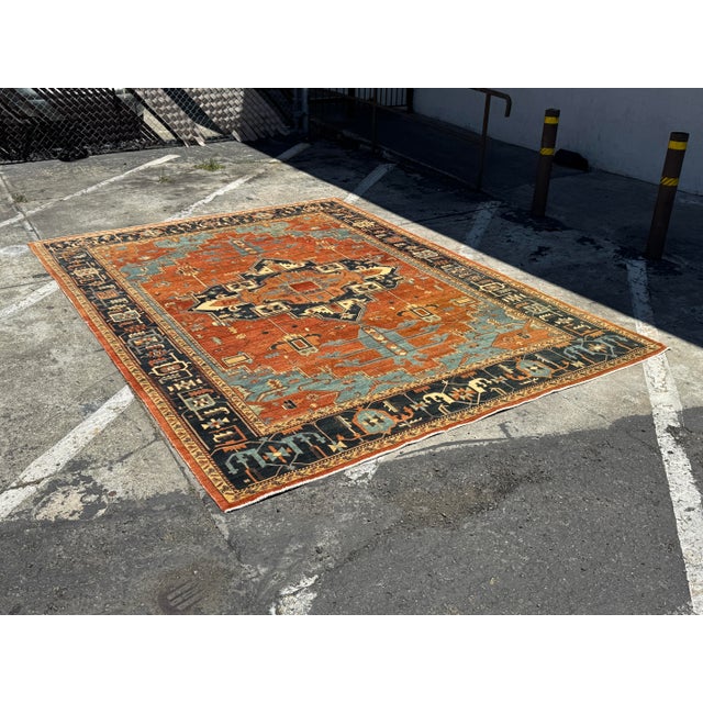 Tribal 8ft 9in X 12ft Serapi Area Rug For Sale - Image 3 of 11