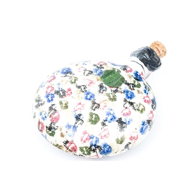 Antique Early 19th Century English Pearlware Character Flask in the Form of a Man or Clown Wearing Spatterware Clothes For Sale - Image 12 of 12