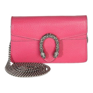 Pink Dollar Calfskin Crystal Super Mini Dionysus Flap For Sale