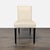 Riverstone leather in ivory with ebony wood legs. Brand: Crate & Barrel. Original Price: $2394. Dimensions (in): 18W x 20D...