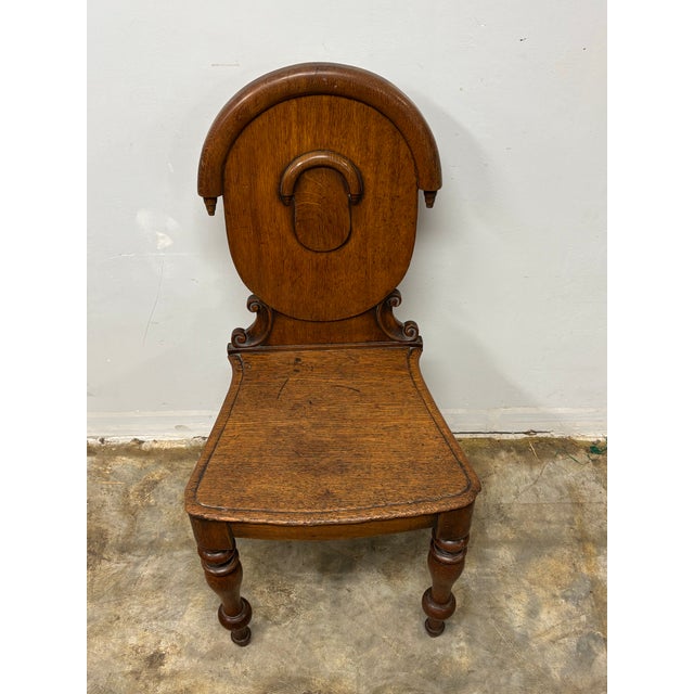 19th Century Mahogany Hall Chair For Sale In Naples, FL - Image 6 of 7