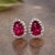 Natural Pink Tourmaline Diamond Stud Earrings 14k W Gold 2.02 TCW Certified For Sale - Image 4 of 18