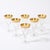 Dorothy Thorpe Set of 6 Mid-Century Modernist Gilt Rimmed Wine Glasses by Dorothy Thorpe For Sale - Image 4 of 14