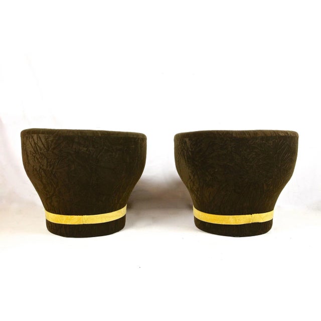 1960s Set of Mid-Century Velvet Lounge Chairs, Italy, 1960s For Sale - Image 5 of 12