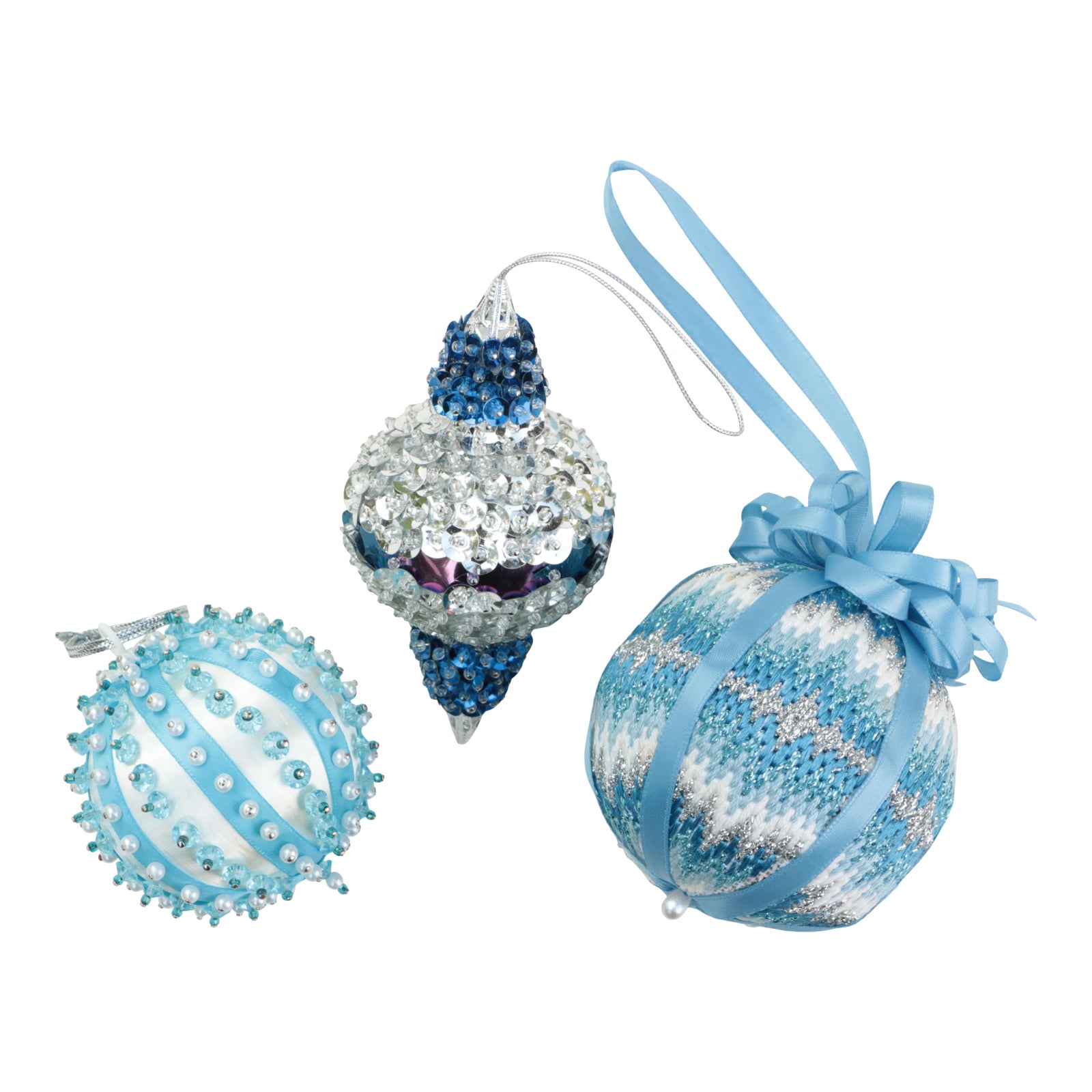 Vintage Beaded Christmas Ornaments Set of 3 Chairish