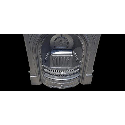 Victorian Cast Iron Fireplace with Arched Opening For Sale - Image 9 of 18