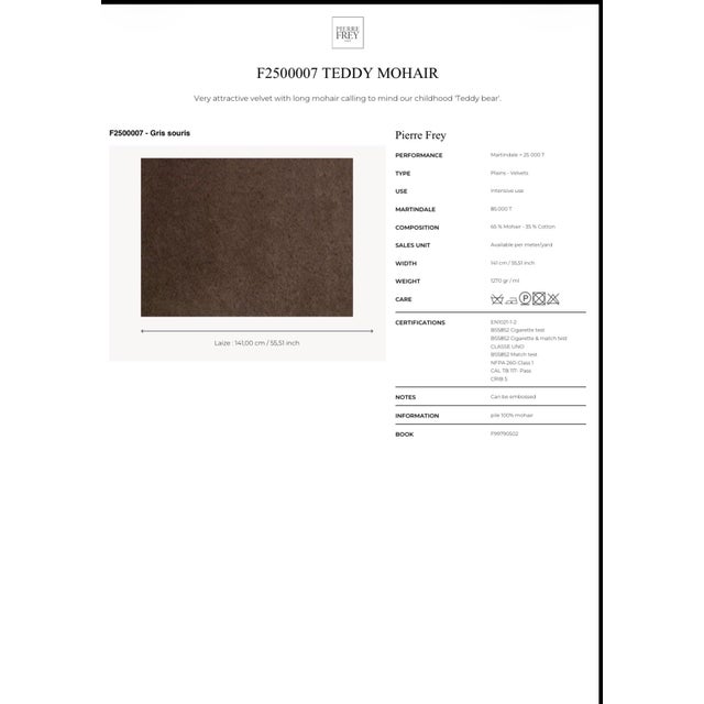 2020s Pierre Frey Teddy Mohair - Taupe For Sale - Image 5 of 5