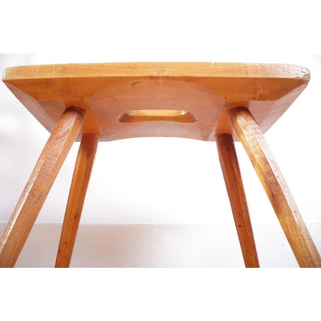 Vintage Czech Rustic Stool, 1940s For Sale - Image 11 of 16