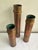 A fabulous set of 3 Large copper brutalist vessels or candleholders by Thomas Roy Markusen. All three are signed with the...