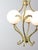 Metal Antique Italian Brass and Opaline Chandelier For Sale - Image 7 of 17