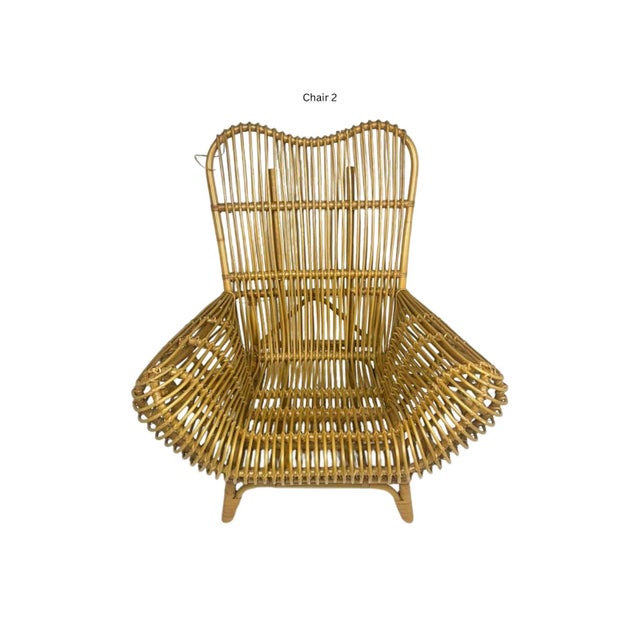 Beige Late 20th Century Pair of Ibolili Round Back Rattan Chair For Sale - Image 8 of 14