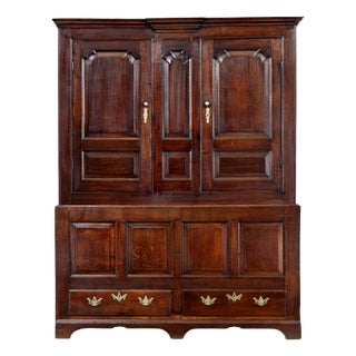 18th Century English Oak House Keepers Cupboard, 1770 For Sale